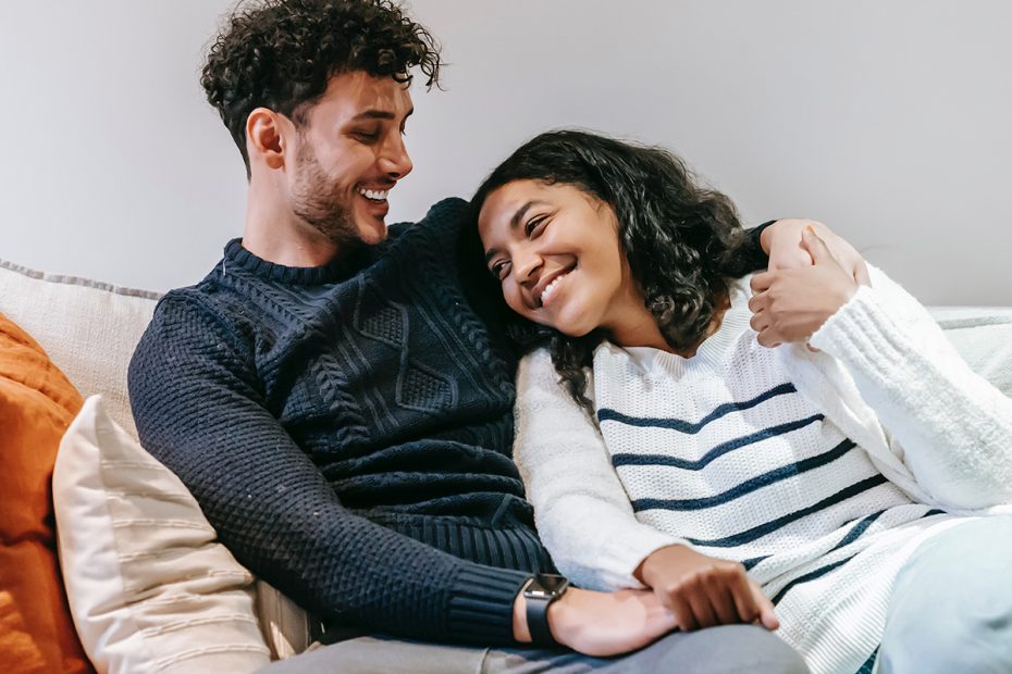 Photo of a cross-cultural couple reconnecting in couples therapy. This represents how you can experience the benefits of marriage counseling in NC and strengthen your relationship with your partner.